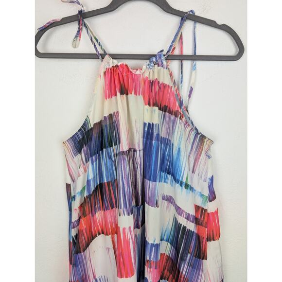 Sachin Babi Midi Dress Sonora Watercolor Ladder Lace Summer Multicolor Size S - Picture 6 of 15